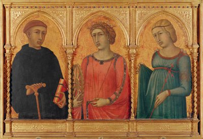 Drie Heiligen door Pietro Lorenzetti